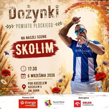 Kolejna gwiazda Dożynek Powiatu Płockiego ogłoszona. Skolim wystąpi w Koszelewie