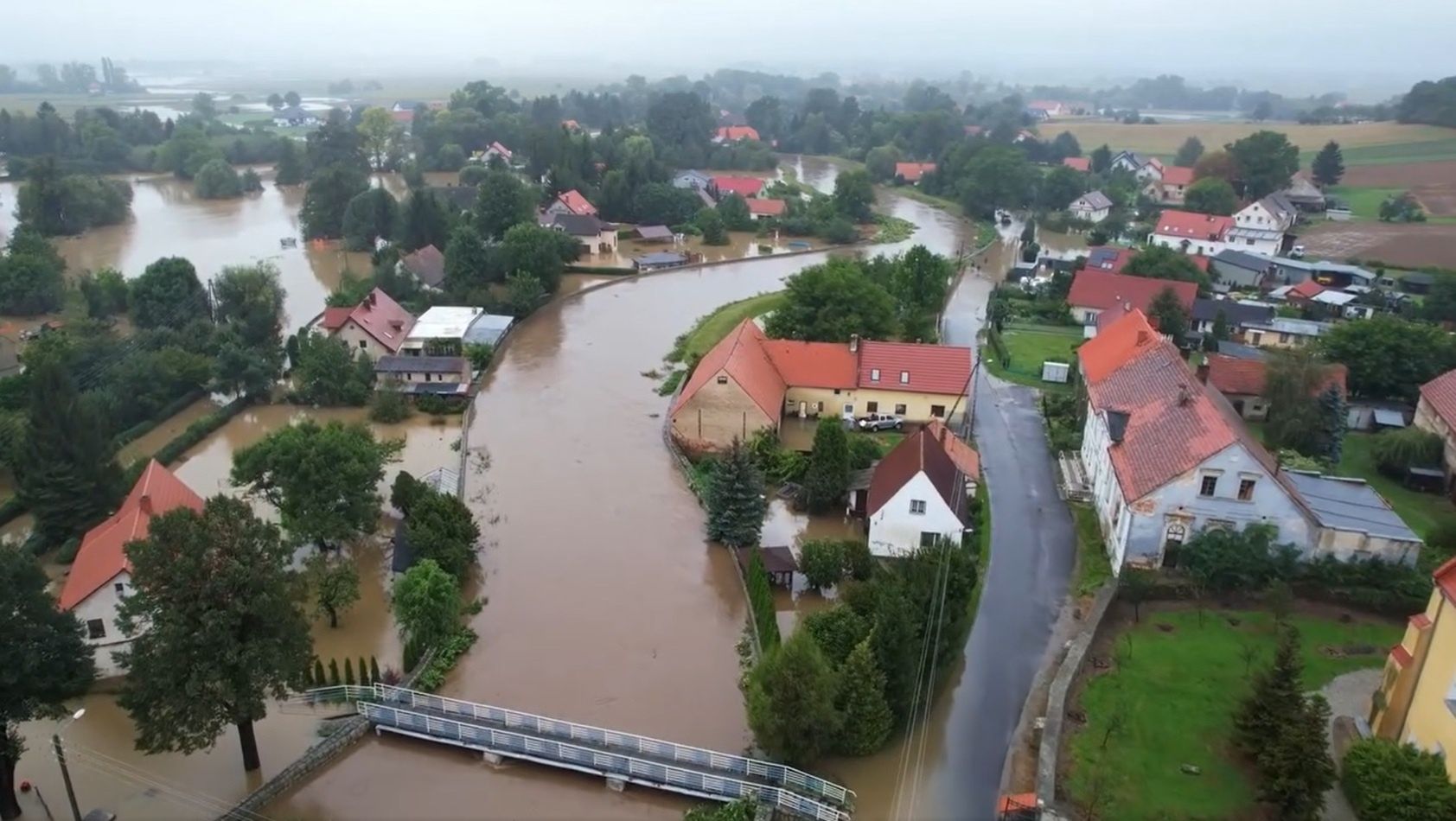 Mościsko zalane przez powódź