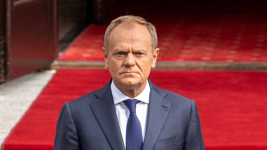 WARSAW, POLAND - 2024/08/22: Polish Prime Minister Donald Tusk wait for the arrival of Indian Prime Minister Narendra Modi in the PM's Chancellery on Ujazdowskie avenue in Warsaw. Polish Prime Minister Donald Tusk officially welcomed Indian Prime Minister Narendra Modi at the Chancellery of the Prime Minister (KPRM). The ceremonial greeting highlights a significant moment in strengthening diplomatic ties between Poland and India, focusing on enhanced cooperation in trade, technology, and regional stability. Modi's visit to Poland precedes his scheduled visit to Ukraine, where discussions will center on the ongoing conflict and its global implications. Following the official welcome, the two leaders held bilateral talks addressing key issues such as regional security, global economic challenges, and sustainable development. The visit underscores both nations' commitment to deepening strategic partnerships and fostering closer political, economic, and cultural relations. (Photo by Marek Antoni Iwanczuk/SOPA Images/LightRocket via Getty Images)
