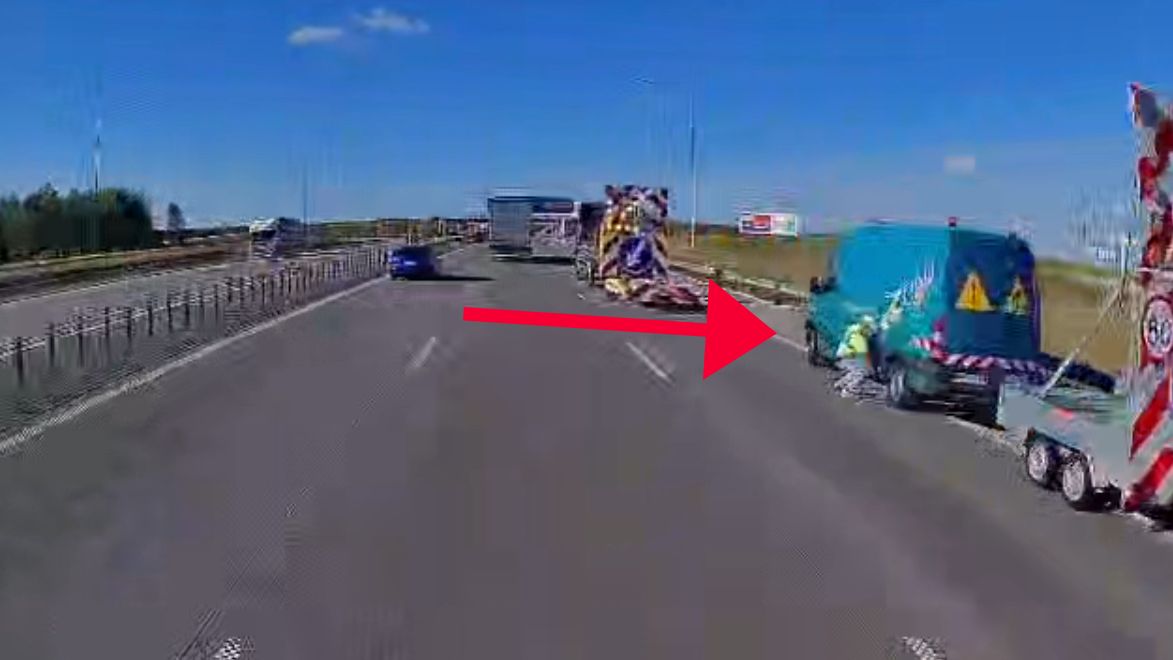 Nagranie pokazuje, jak źle zabezpieczone były prace na A1