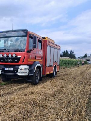 Pożar zboża we Włoczewie. Strażacy ugasili ogień obejmujący około 40 arów!