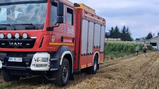 Pożar zboża we Włoczewie. Strażacy ugasili ogień obejmujący około 40 arów!