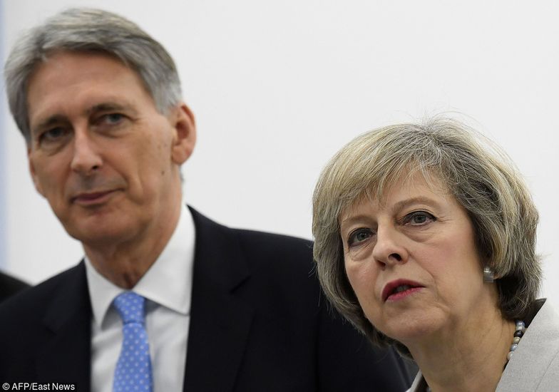 Kanclerz Philip Hammond i premier Theresa May