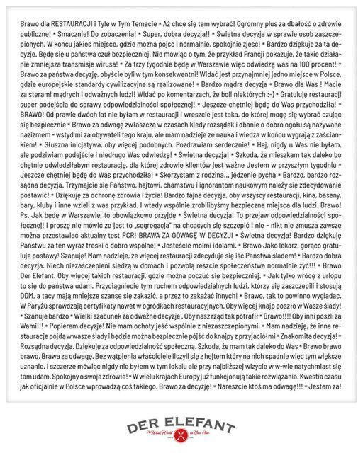 Warszawa. Restauracja zebrała pozytywne opinie wobec decyzji o wprowadzeniu zasad wstępu do lokalu. Ale słów wsparcia jest tyle samo, co ostrej krytyki