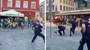 Latało wszystko. Starcie kiboli w samym centrum Wrocławia