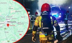 Ogromny pożar pod Piasecznem. Kilkudziesięciu strażaków w akcji