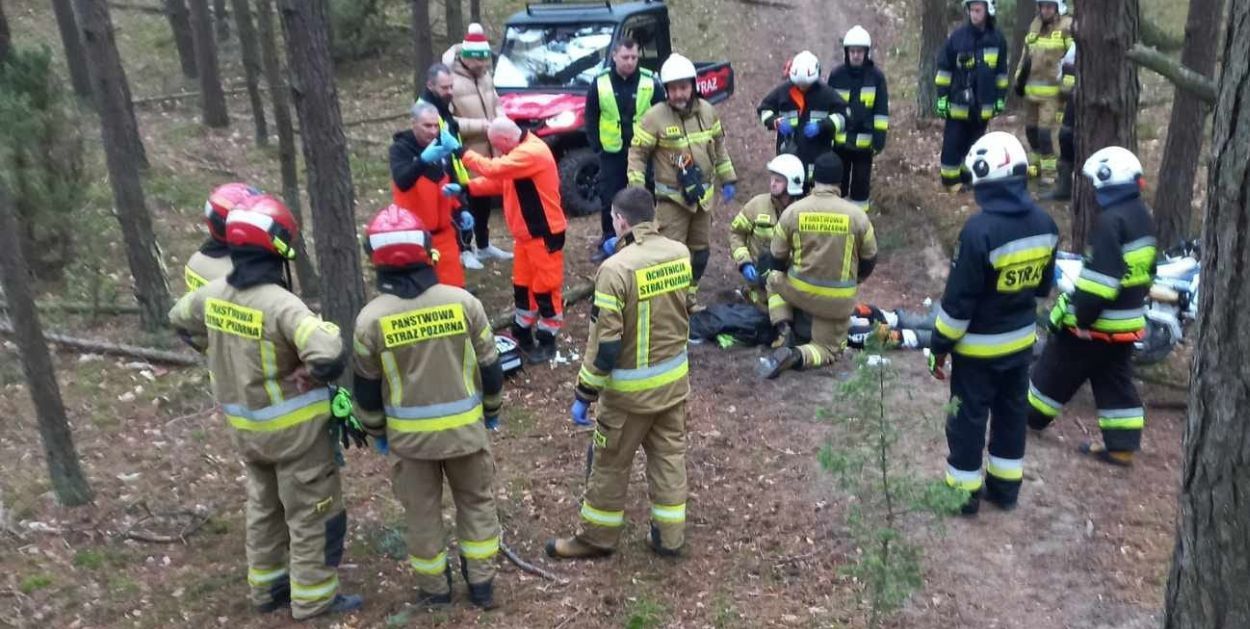 Wypadek na crossie w Słupnie