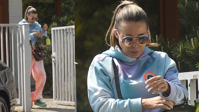 Małgorzata Rozenek w tęczowym dresie