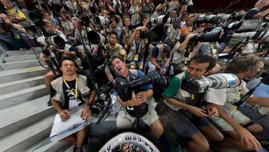 Praca fotografa na olimpiadzie w panoramie 1