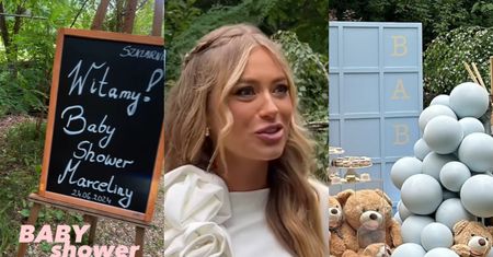 Marcelina Zawadzka wyprawiła ogrodowe baby shower: Pastelowe dekoracje, słodki stół i znane koleżanki... (ZDJĘCIA)
