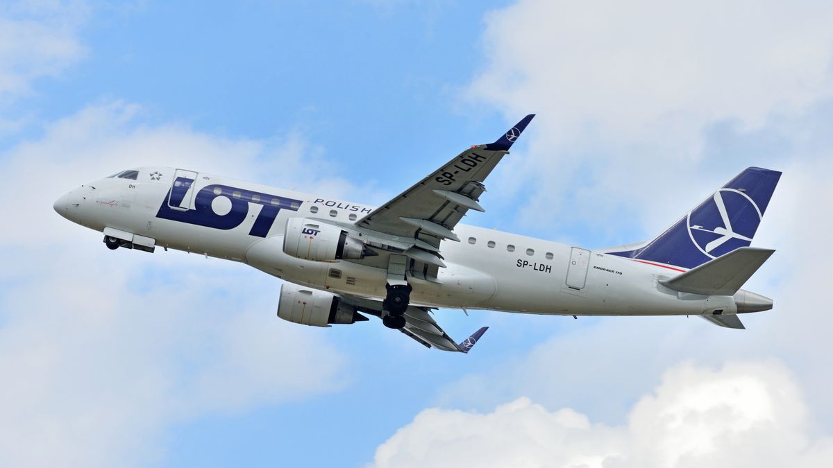 samolot, pll lot, samoloty, aeroplan, odrzutowiec, podróż, niebo, embraer, airliner, lotnictwa, przewozy, przewóz, flying, lotniczy, linia lotnicza, pasażer, cargo, boeing, biznes, transport, lot, szybko, towar, lotnisko, pilot, silnik, latanie, powietrze, praca, oczekiwanie, pas, startowy