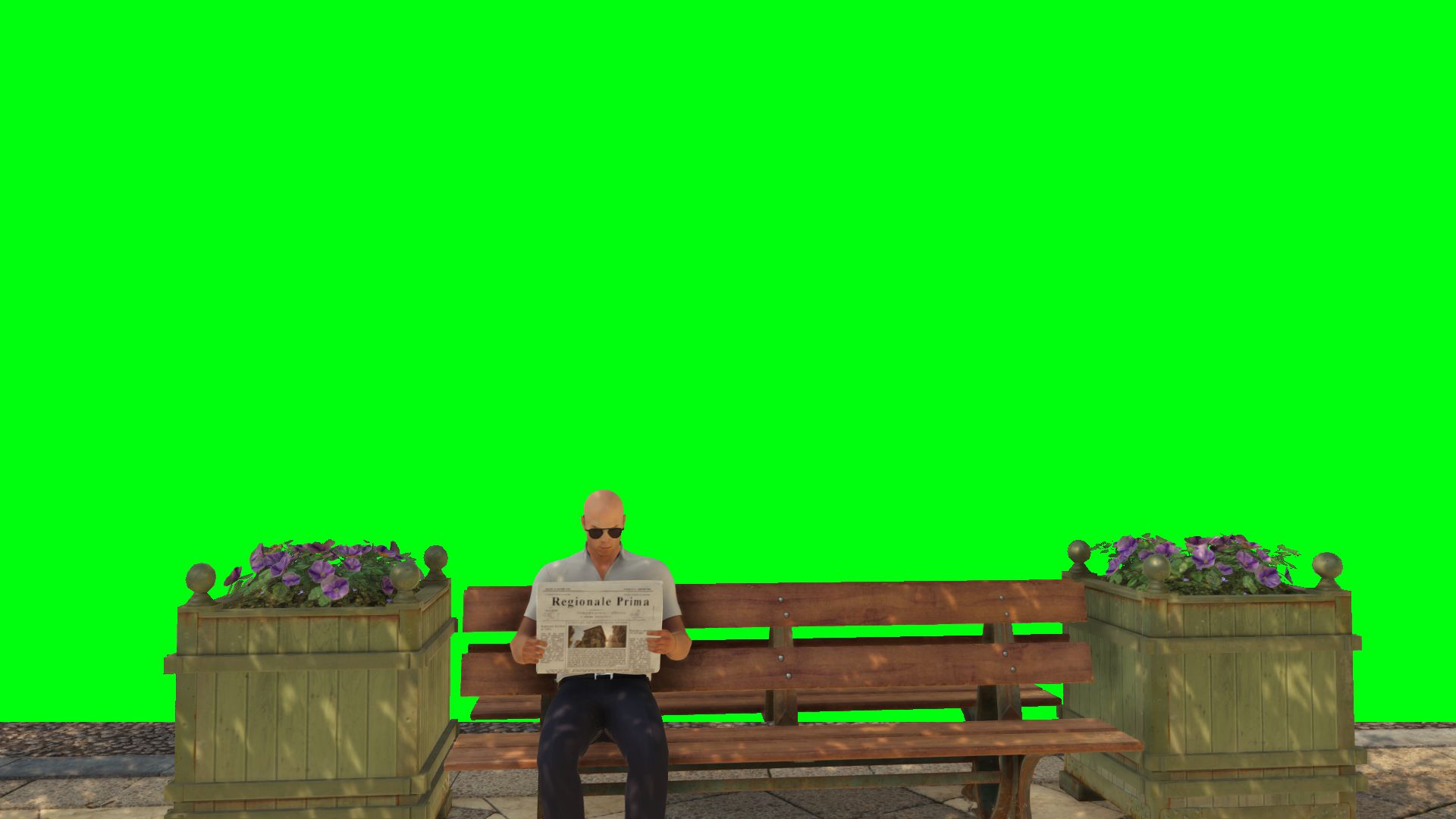 Agent 47 na Green Screenie...