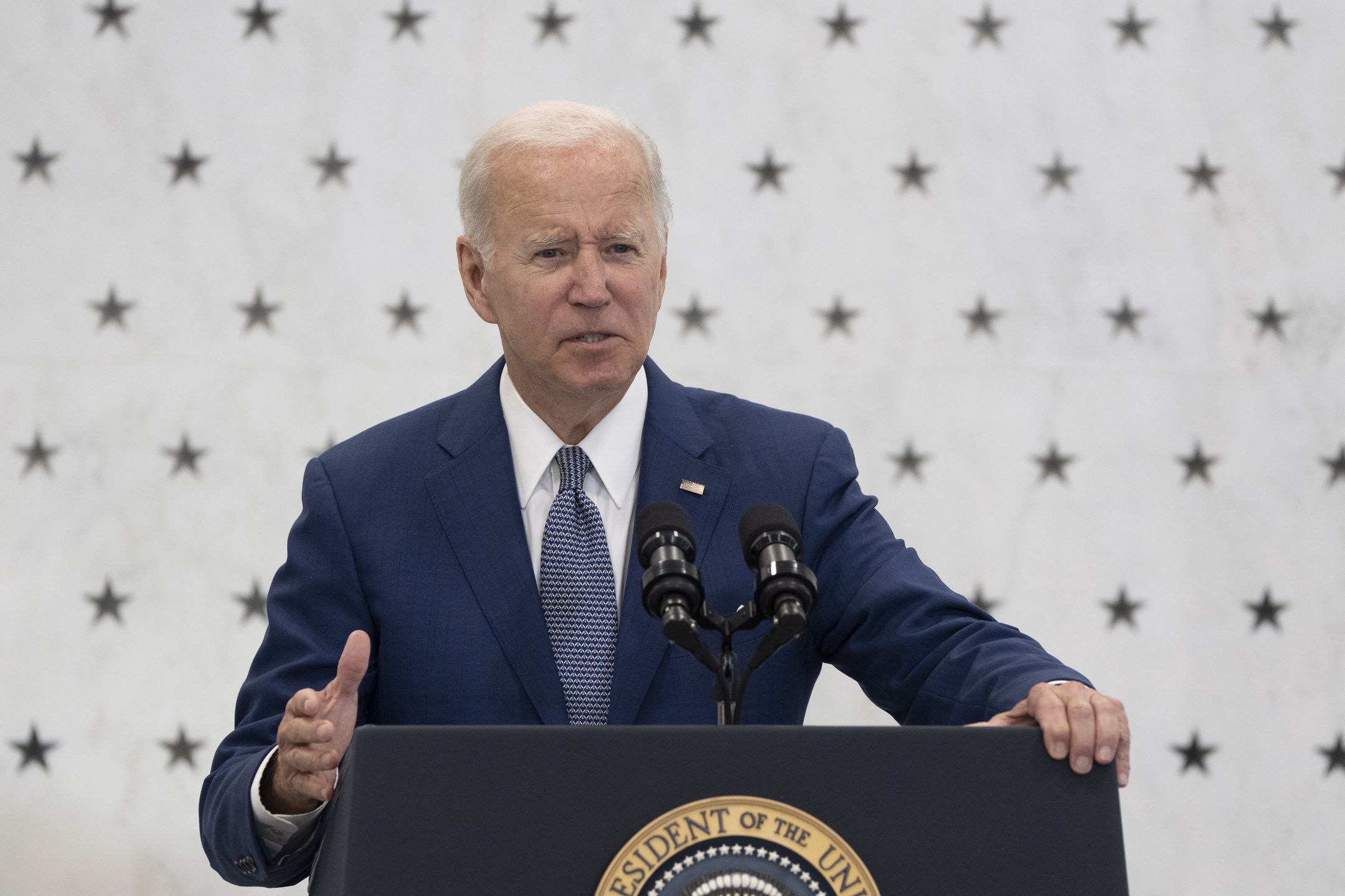 US President Joe Biden makes remarks commemorating the Agency's work, during the 75 years since its founding, at CIA headquarters in Langley, VA, USA, 08 July 2022. EPA/Chris Kleponis / POOL Dostawca: PAP/EPA.