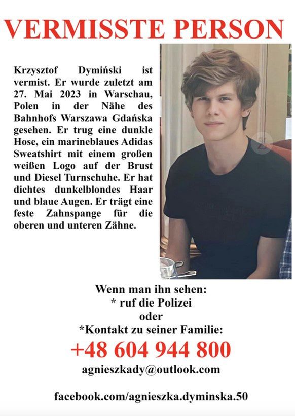 Zaginiony Krzysztof Dymiński
