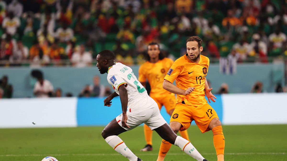 PAP/EPA / Abedin Taherkenareh / Na zdjęciu: Youssouf Sabaly (z lewej) i Daley Blind (z prawej)