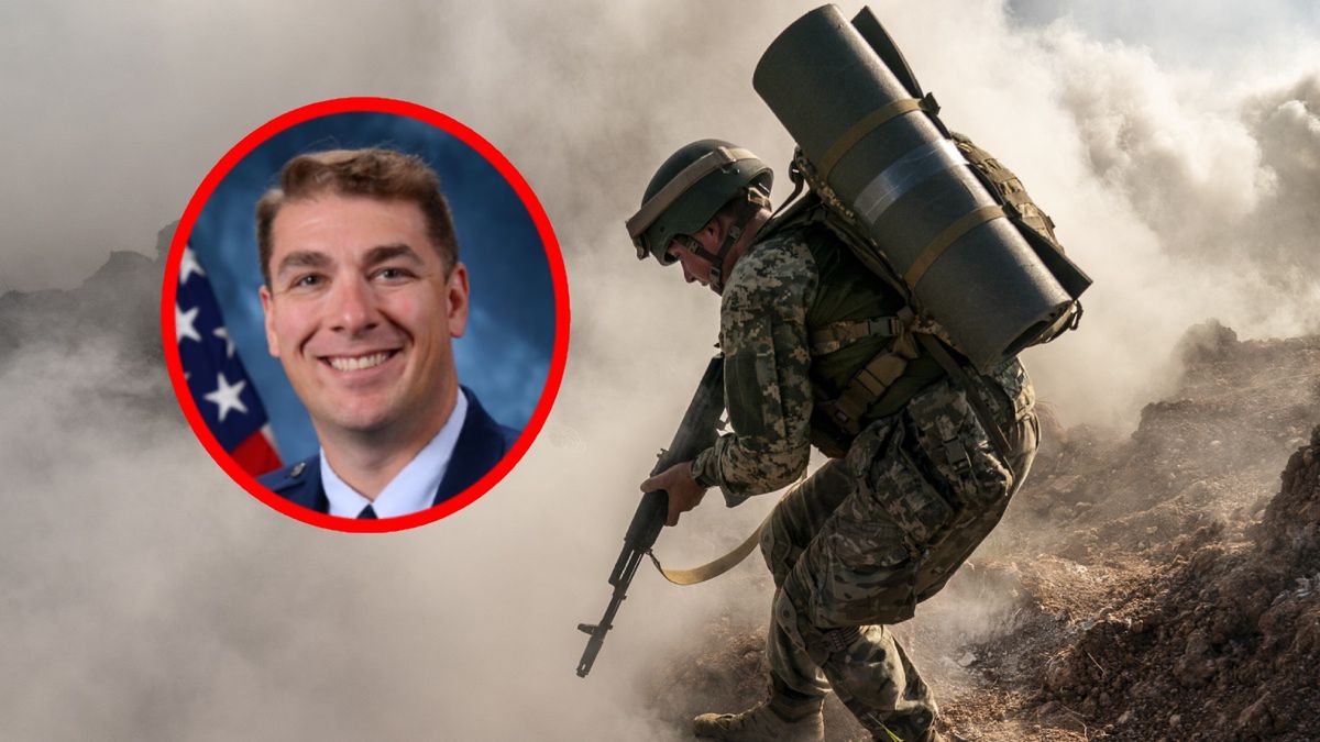 Ukraiński żołnierz w trakcie treningu w czerwcu 2024