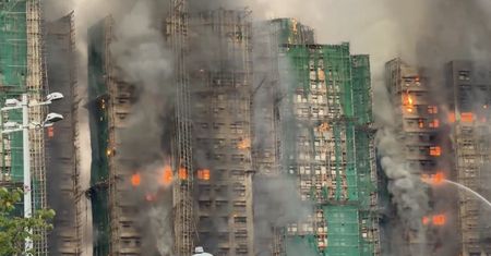 Pożar wieżowców w Hongkongu. Są ranni i zabici