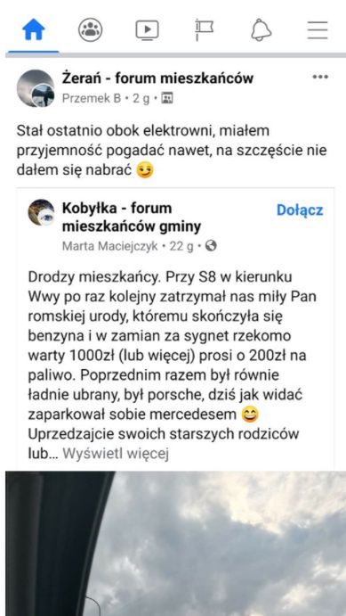 Wpis z grupy mieszkańców Żerania