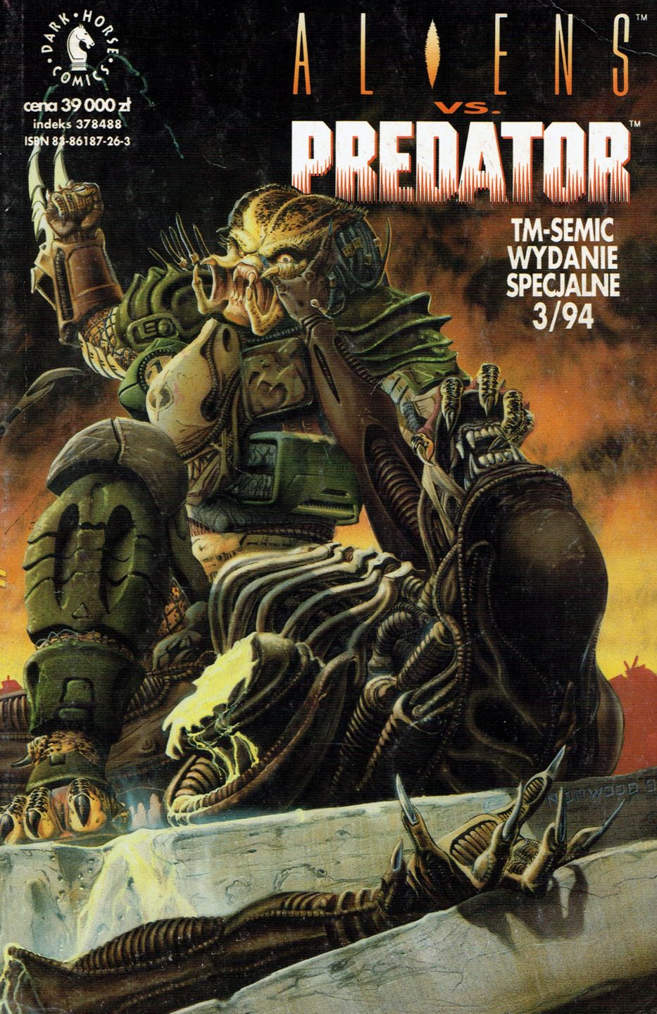 "Aliens vs Predator", 1994, wydanie TM-Semic