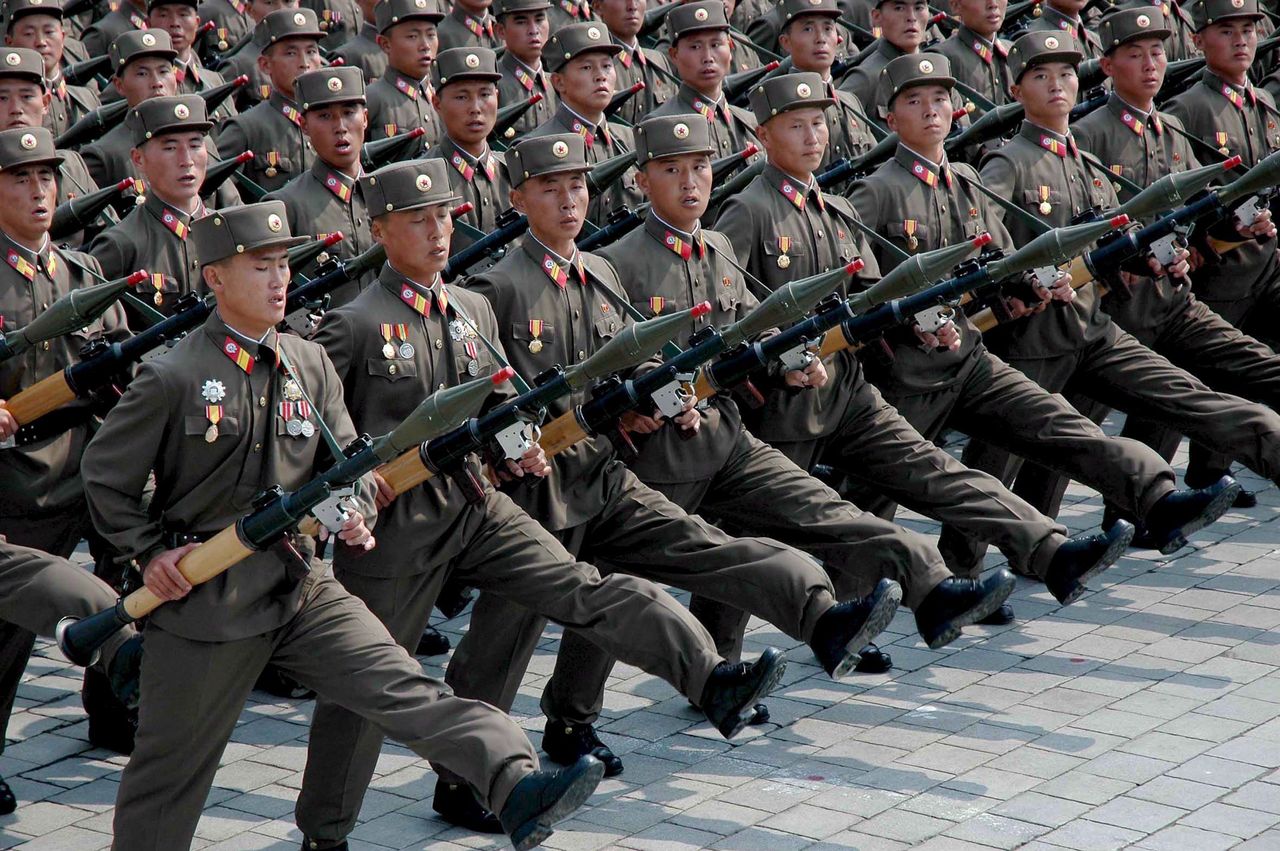 Huge military parade in North Korea