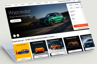 Strona główna Superauto.pl, fot. mockupbro