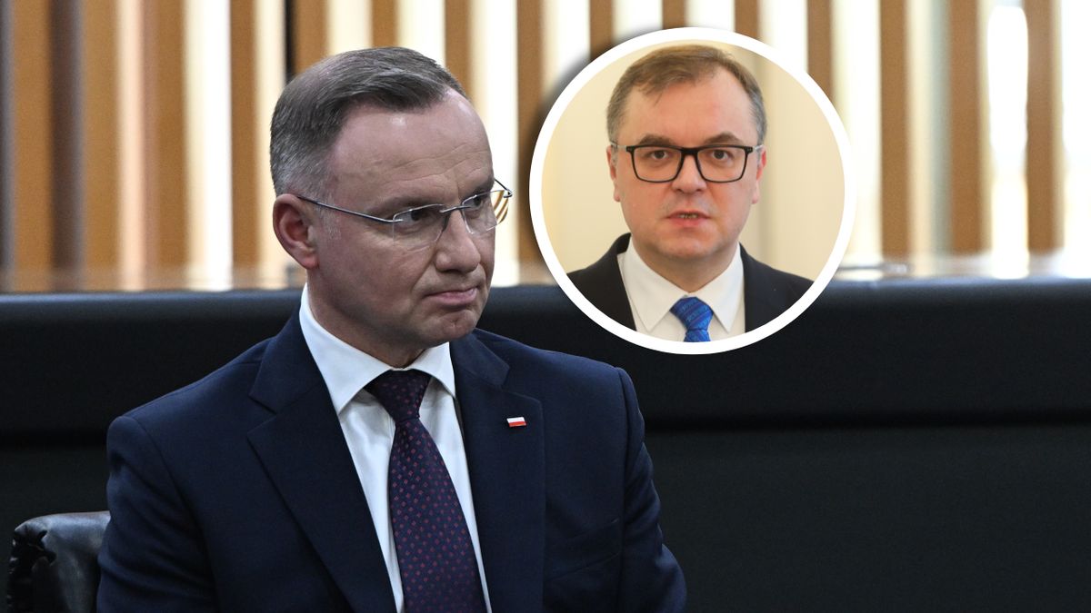 Prezydent Andrzej Duda i Paweł Sałek, przewodniczący prezydenckiej Rady ds Energii, Środowiska i Zasobów Naturalnych