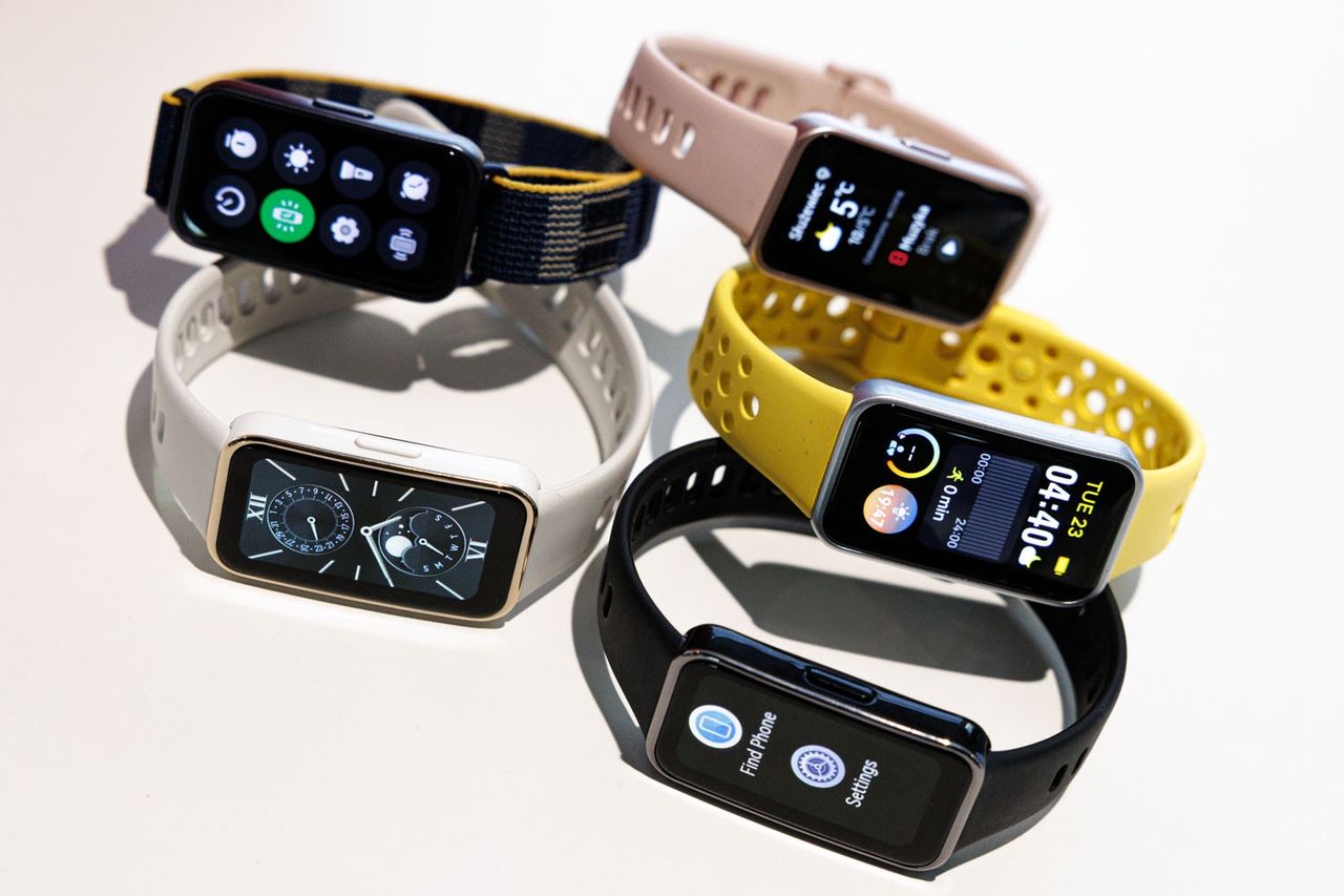 Wszystkie podstawowe wersje kolorystyczne Huawei Band 9.
