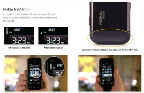 Apple: Nokia N97 mini też ma problemy z zasięgiem [wideo]