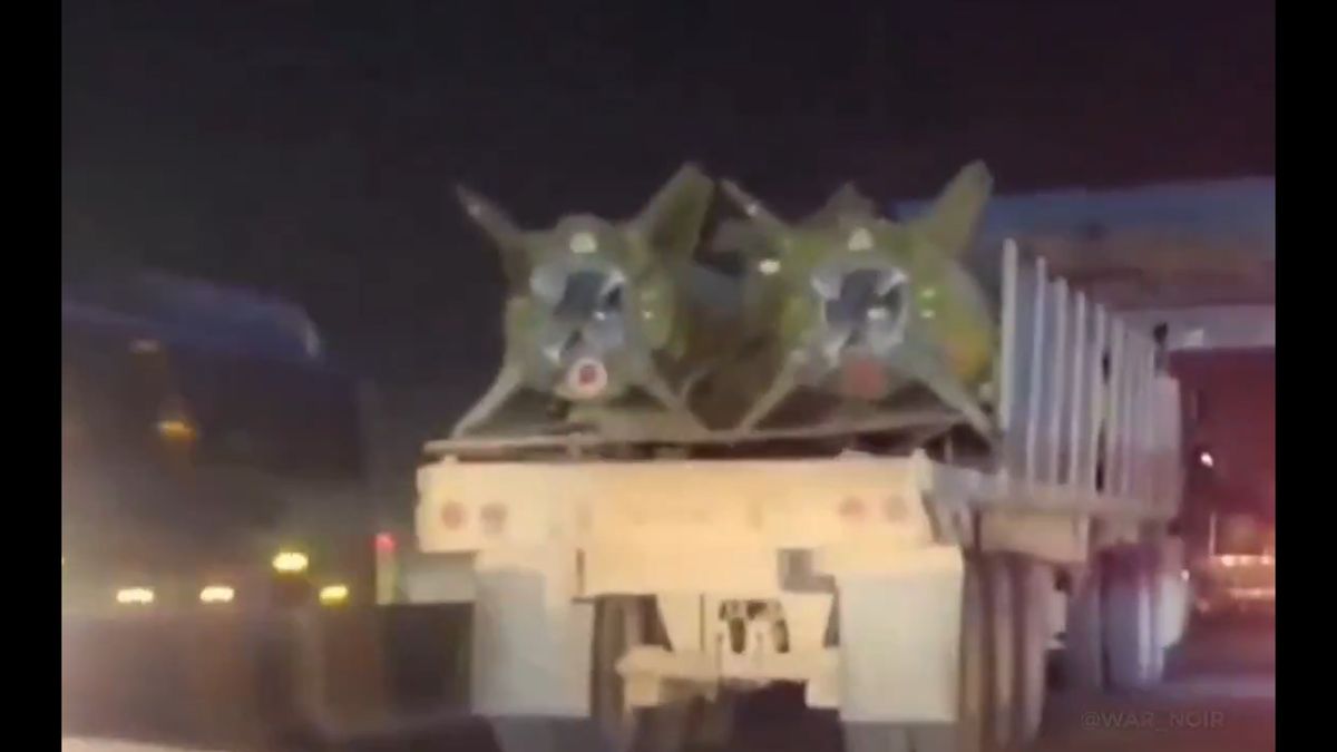 Talibski konwój z transportem pocisków balistycznych.