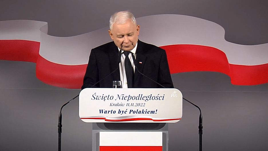 Prezes PiS Jarosław Kaczyński w Krakowie