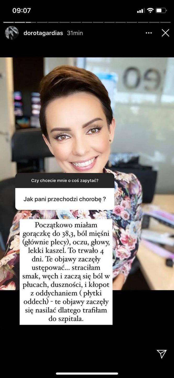 Dorota Gardias opowiada o swoim stanie zdrowia