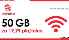 Heyah 01 oferuje 50 GB internetu za 19,99 zł