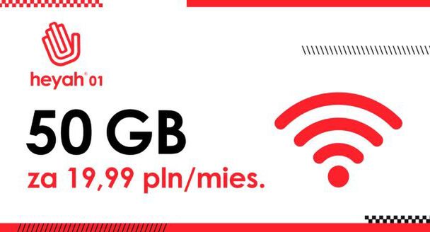 Heyah 01 oferuje 50 GB internetu za 19,99 zł