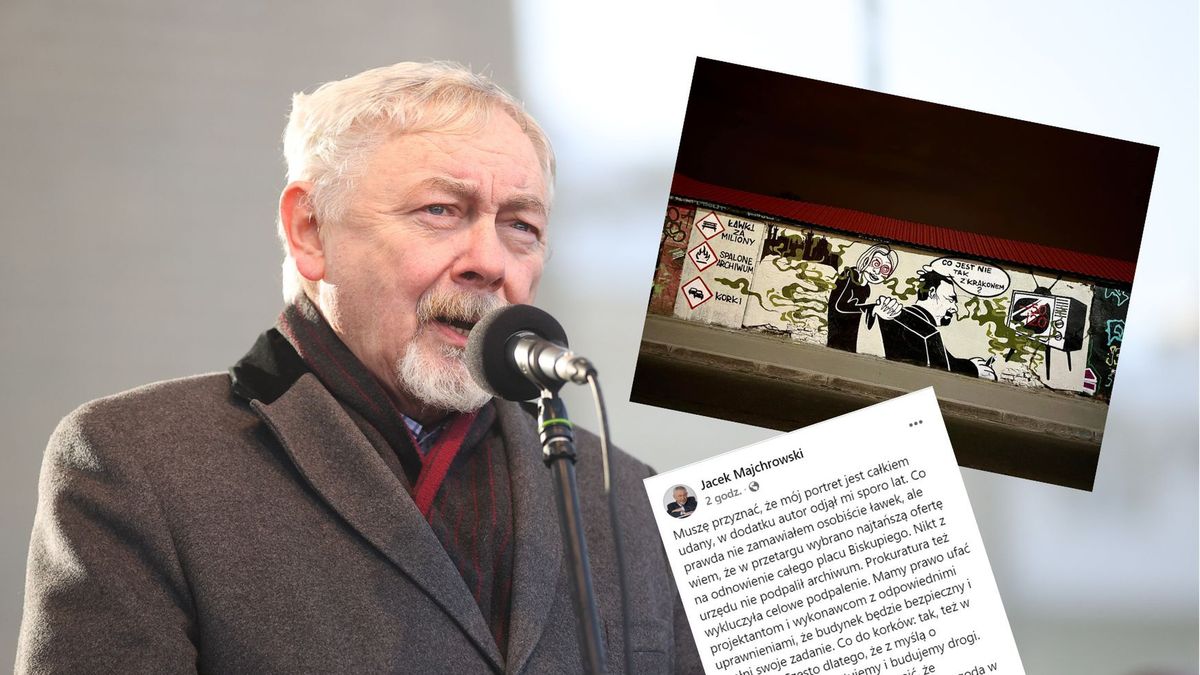 Mural z prezydentem Majchrowskim powstał w Krakowie
 