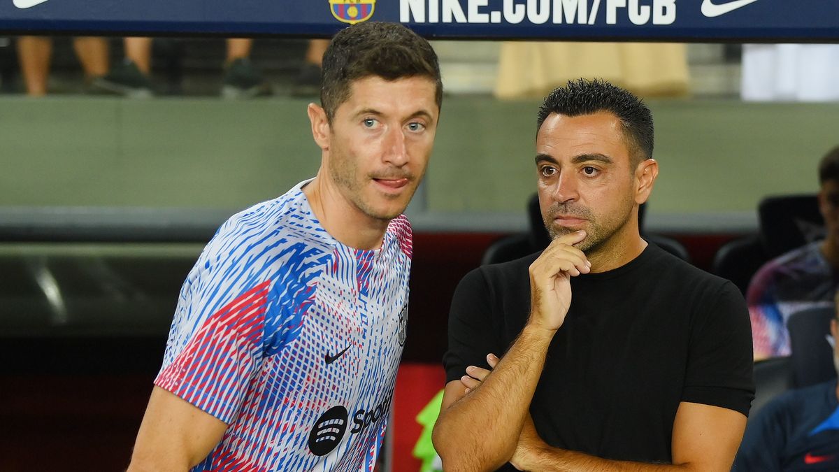 Robert Lewandowski i Xavi