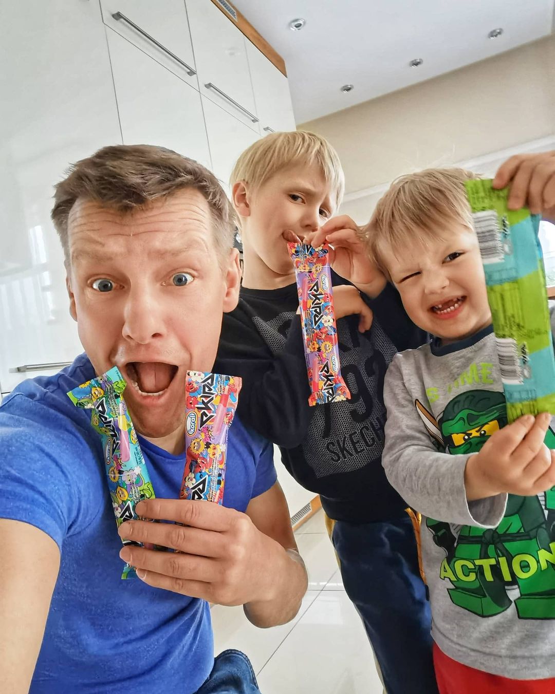 Marcin Mroczek z synami