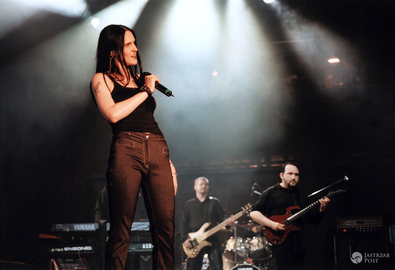 Agnieszka Chylińska na festiwalu w Opolu w 1999 roku (fot. AKPA)