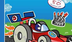 WYŚCIGI SAMOCHODOWE - Koloruj, Maluj, Naklejaj