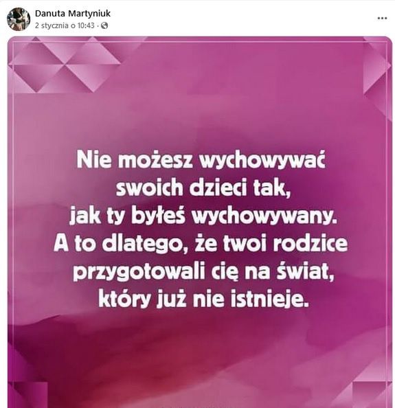 Danuta Martyniuk z mocnymi cytatami na Facebooku 