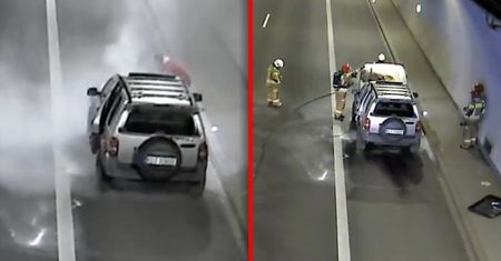 Pożar w tunelu na Zakopiance. Jest nagranie