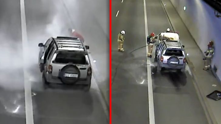 Pożar w tunelu na Zakopiance. Jest nagranie