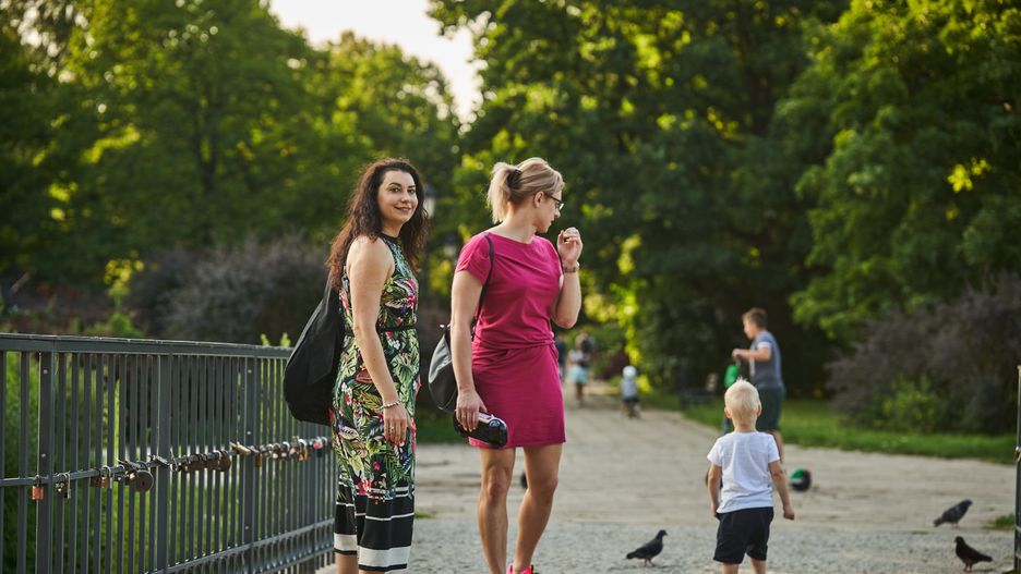 Aleksandra Knapik-Gauza i Katarzyna Gauza z synem Stasiem 