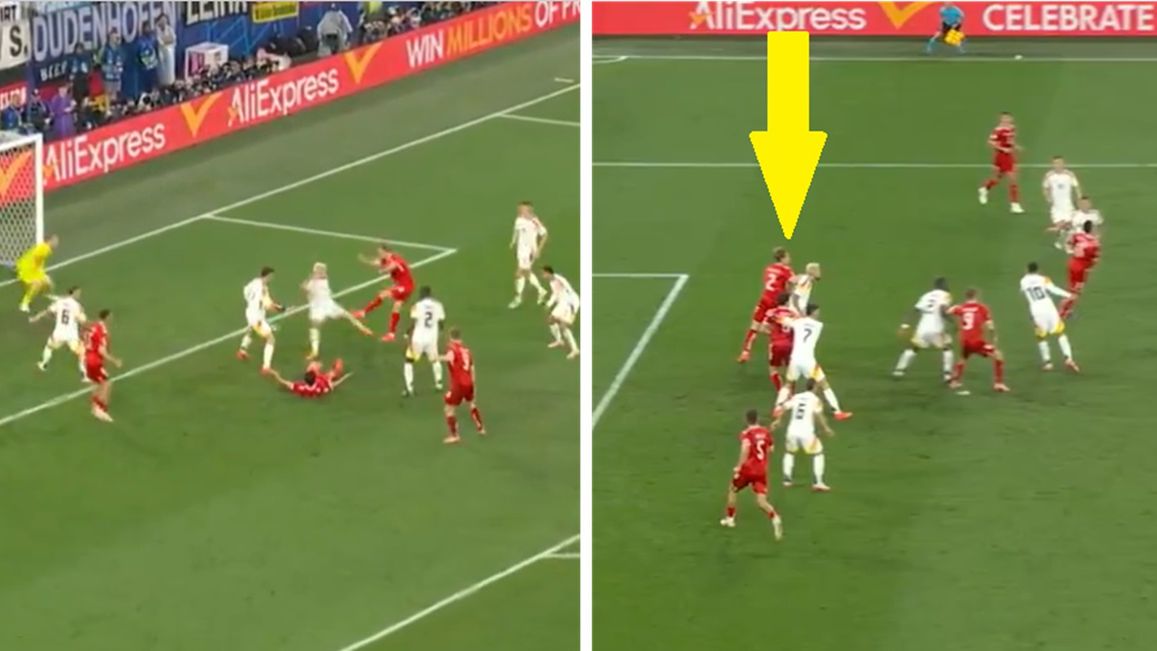 Twitter / TVP Sport / Spalony w meczu Niemcy - Dania