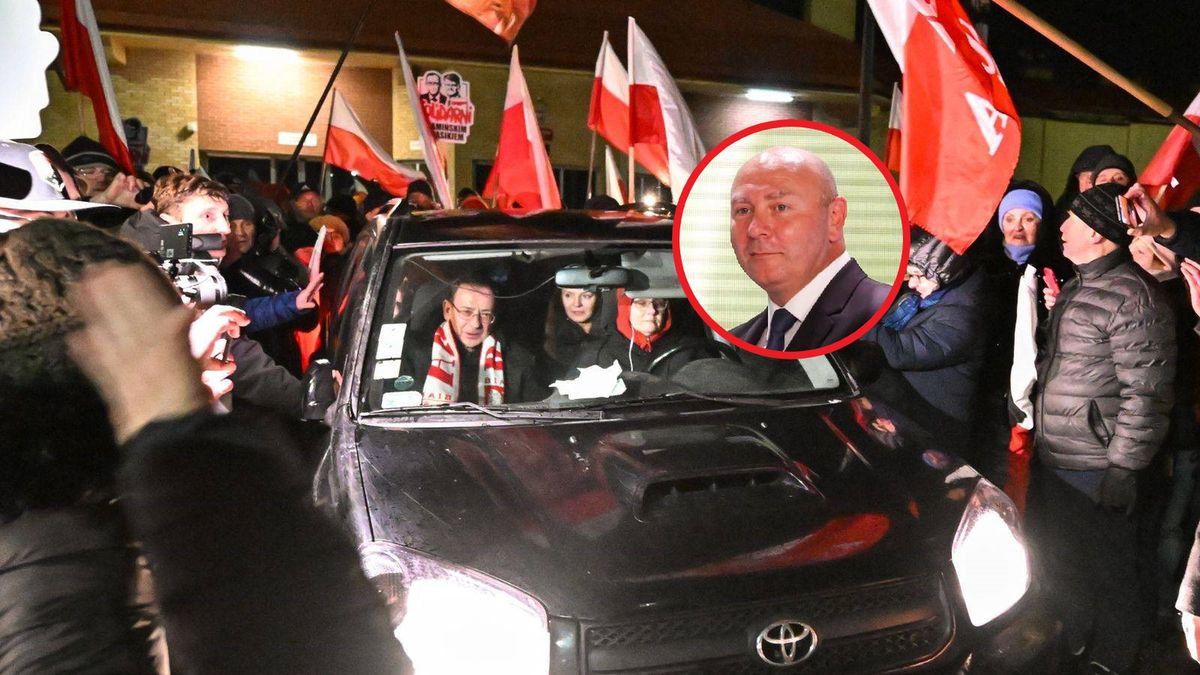 PAP / PIOTR POLAK / Anna Klepaczko/WP SportoweFakty / Na zdjęciu: Mariusz Kamiński odjeżdżający sprzed zakładu karnego w Radomiu, na małym zdjęciu: Szymon Ziółkowski