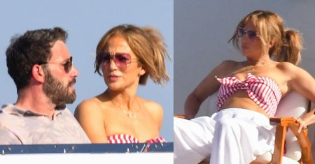 52-letnia Jennifer Lopez opala zgrabne ciało podczas rejsu luksusowym jachtem z Benem Affleckiem (ZDJĘCIA)
