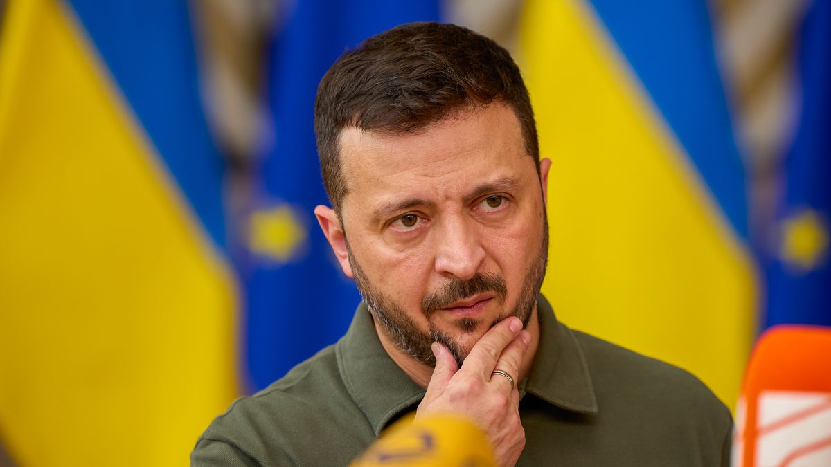 Wołodymyr Zełeński prezydent Ukrainy.