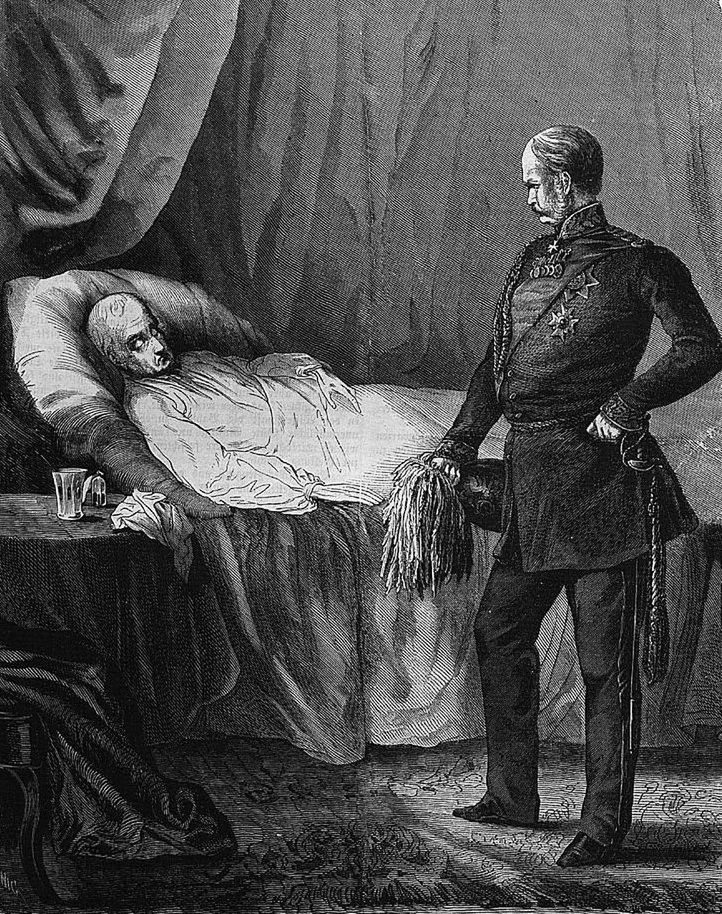 Książę regent Wilhelm Hohenzollern przy łożu śmierci von Humboldta