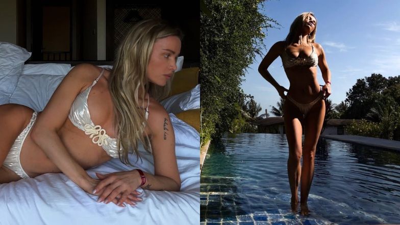 Julia Kuczyńska na wakacjach z synem