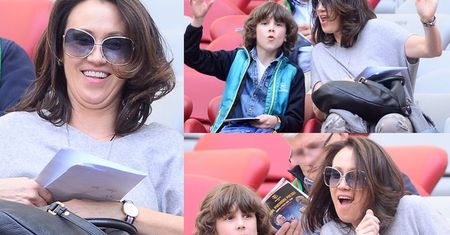 Anna Nowak-Ibisz z synem na Stadionie Narodowym (ZDJĘCIA)