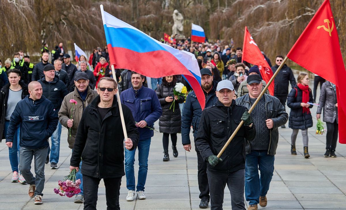 Prorosyjska manifestacja w Berlinie
